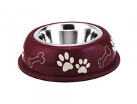 Hunde Rutschfester Hundenapf M Futternapf Trinknapf Edelstahl 750Ml Rot Hund