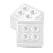 2-Well Disposable Dental Mixing Trays by JEVOLVE White, Sanitary, Single-Use