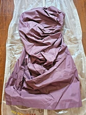 New Women Max Studio Silk Leon Max Limited Edition Strapless Dress Size 4 Plum