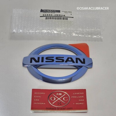 New Genuine OEM 11-17 Nissan Leaf Rear Emblem Ice Blue Badge 90890