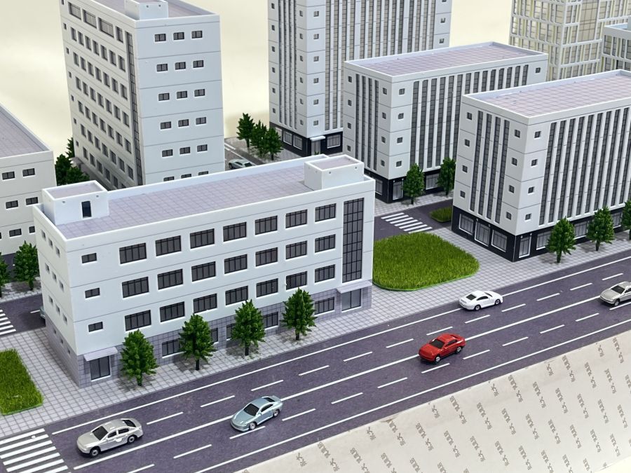 N Scale Building Model Railroad Layout Modern House Scene Display ...