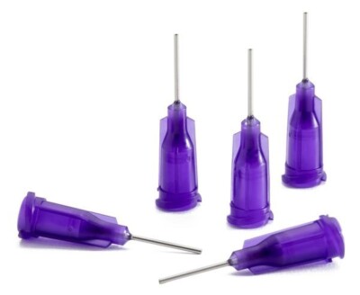 Nordson EFD 7018233 Dispensing Tip, 21 Gauge, Purple, 1/2'', 50/Bag