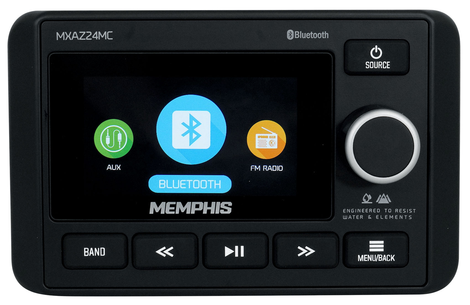Memphis MXAZ24MC - Двухзонный морской Bluetooth-приемник4 8 черных динамиков для вейкбординга