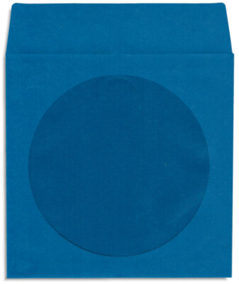 200-Pak =DARK BLUE= Colored Paper CD/DVD Sleeves with Window & Flap