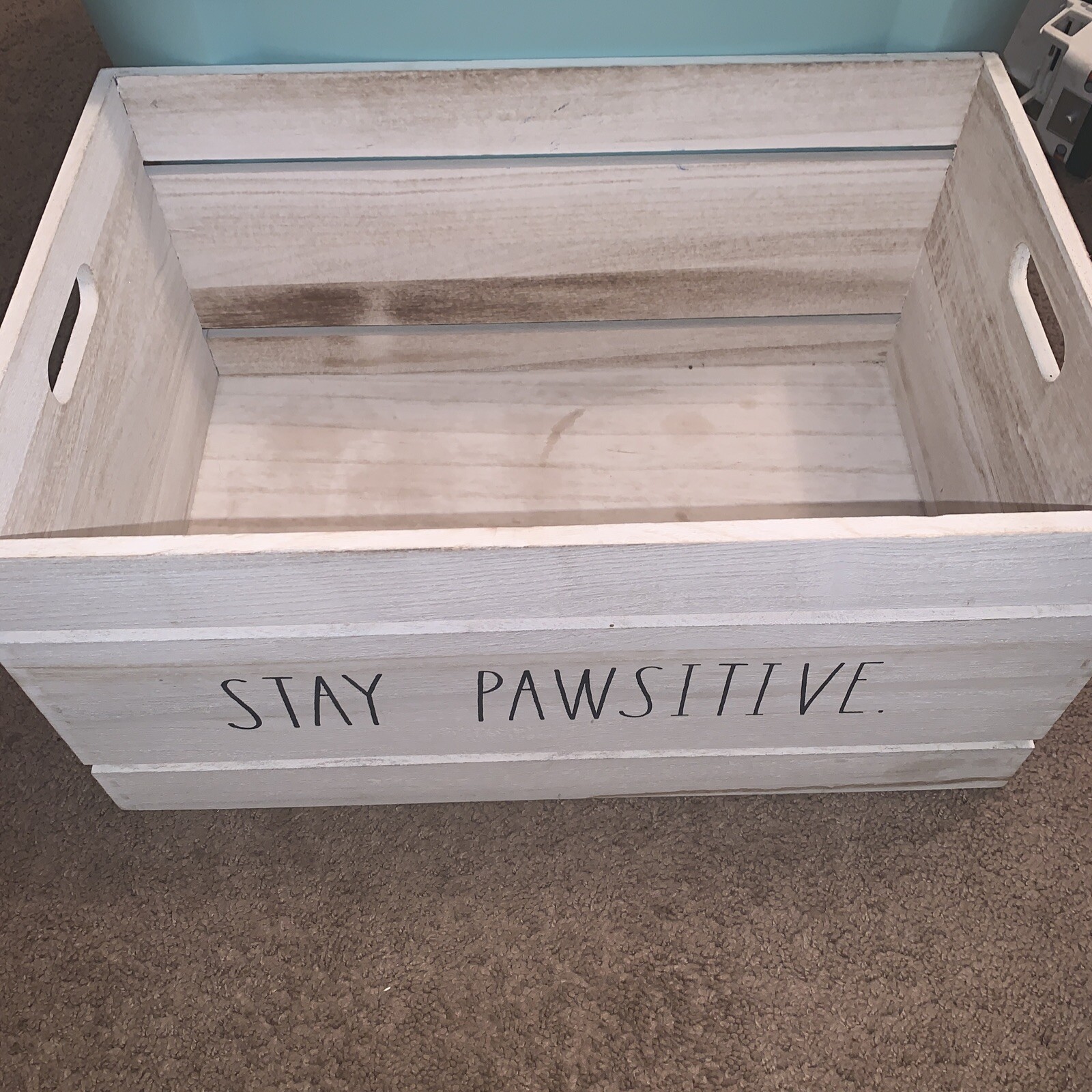 wooden dog toy crate