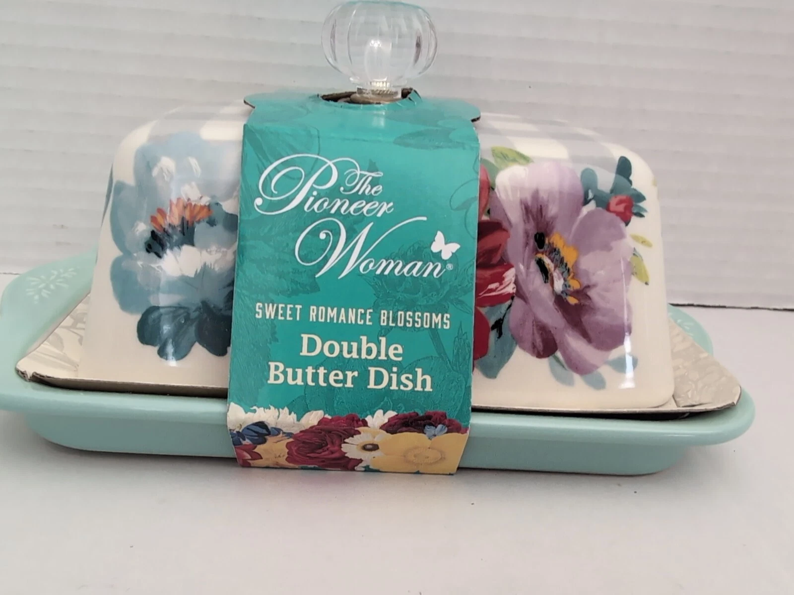 Ceramic Double Stick Butter Dish With Lid Cover Stylish Serveware Fresh Keeper