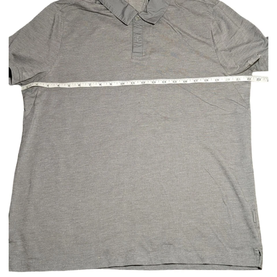 Mens Perry Ellis Portafolio Button Front Knit Shirt Size L Grey - Image 3 of 4