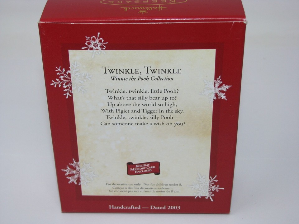 Hallmark Keepsake Ornament 'Twinkle Twinkle' Winnie the Pooh Collection