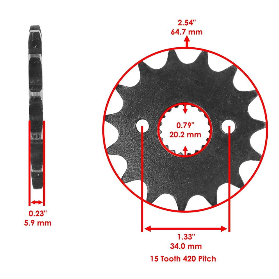 Kit de cadena de transmisión y piñones para Honda CRF150R 2007-2017 Foto 3 de 4