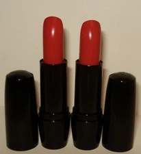 2 PCS Lancome Color Design Lipstick 181 Red Stiletto (cream) 0.14oz Full Size