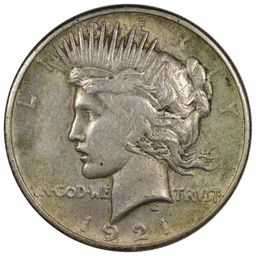 1921 High Relief Peace Dollar AU+ Almost UNC Circulated KEY DATE $1 A1116