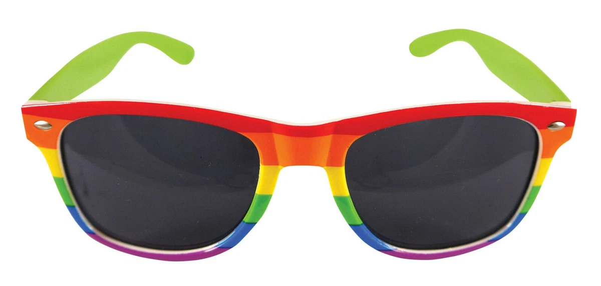 Regenbogen Sonnenbrillen 3er Set - LGBTQ Pride, Bunt, Für Partys & CSD