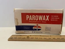 Vintage Standard Oil Parowax Block 1# American Oil Co Chicago NOS Candles Skis