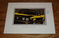 Original 1992 Volkswagen VW Cabriolet Deluxe Sales Brochure 92