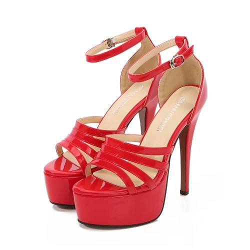 Herren Absatz Sandalen Drag Queen Crossdresser Damenschuhe Knöchelriemen Big 35-46 Gr. - Bild 13 von 26