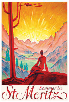 Switzerland - St Moritz - Vintage Travel Poster