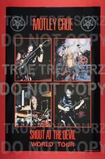Motley Crue Shout at the Devil Tour Vince Neil Tommy Lee Promo Poster 24X36 MSDT