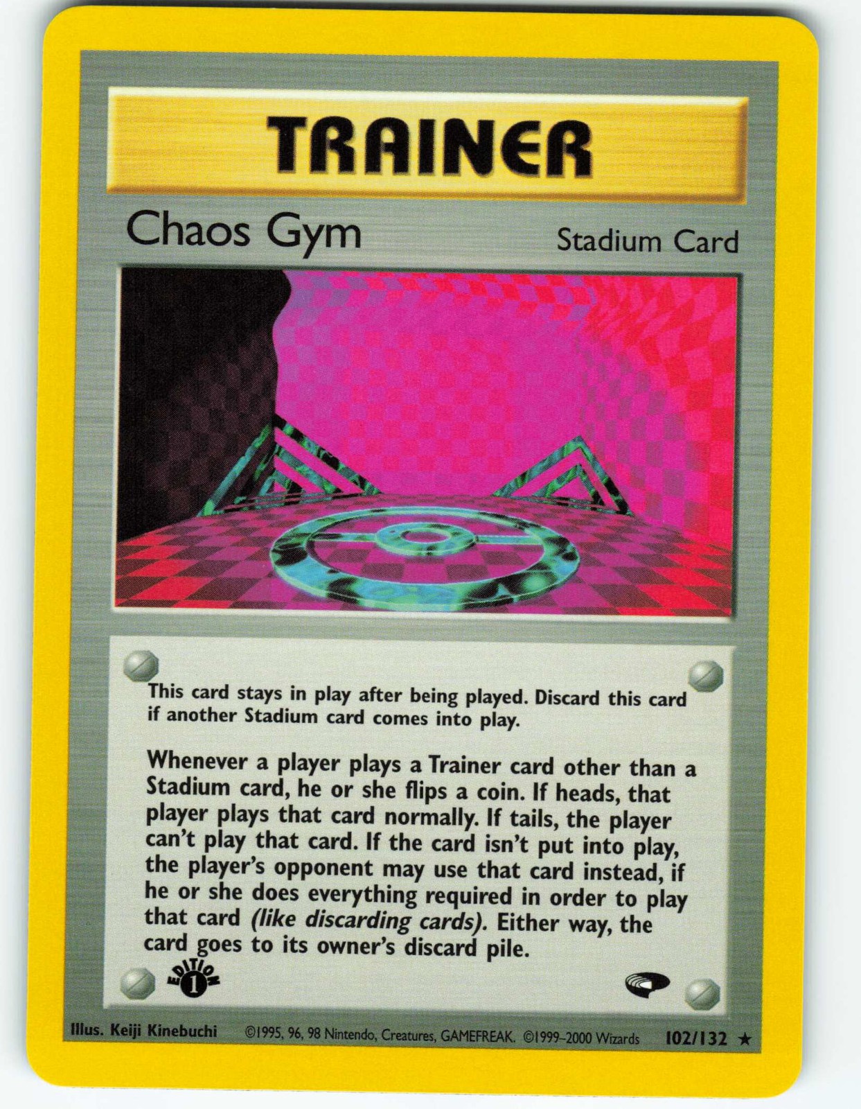 Chaos Gym - 1st Edition - 102/132 Gym Challenge - Pokémon TCG - 2000