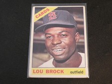 1966 Topps #125 LOU BROCK card! CARDINALS! HOF!