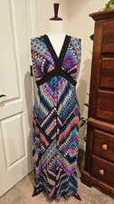 dresses for women casual 14W used En Focus long empire sleeveless poly blend