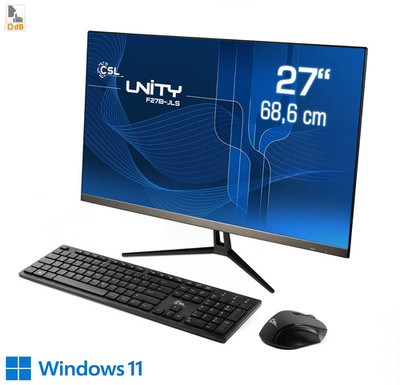 All-In-One PC 27'' Windows 11 Computer schlank & lautlos 512GB SSD 16GB RAM | BW