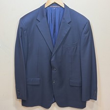 HICKEY FREEMAN Blazer Mens 44R LORO PIANA Wool Sport Coat Jacket Dark Blue L /XL