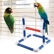 Stand Perch Rack Bird Play Center Toy Tray Training