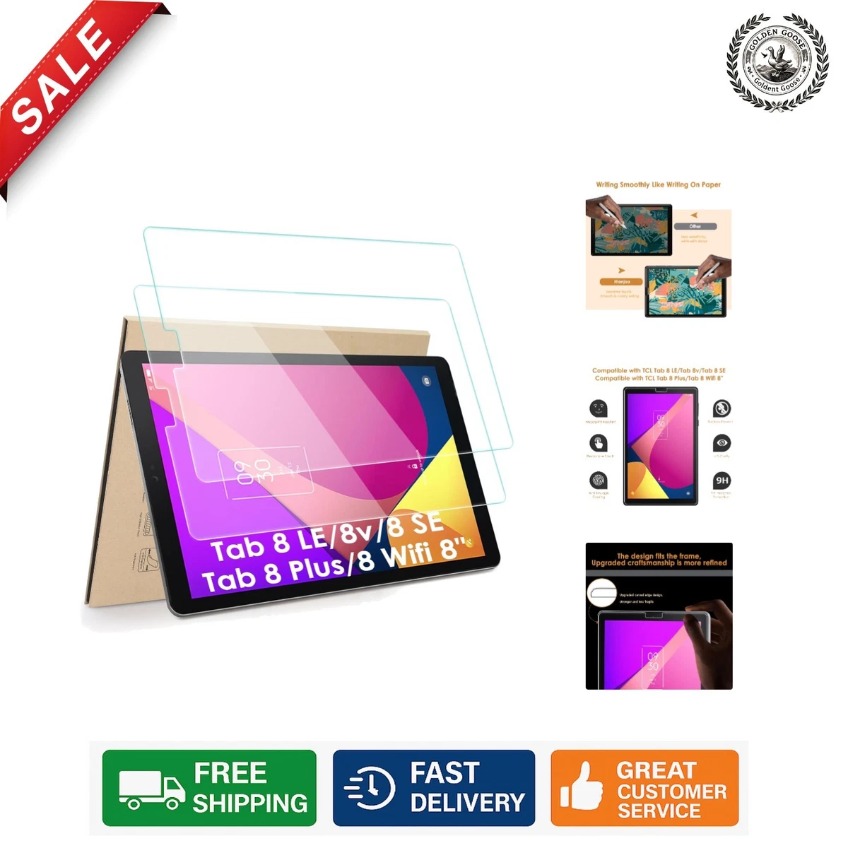 KUSINHOKA Vetro Temperato per Teclast T45HD (10.5 Pollici), [2 Pezzi] Durezza 9H Pellicola Protettiva, [Anti-Graffio], [Senza Bolle], HD Trasparente Protezione Schermo Protector Film per Teclast T45HD