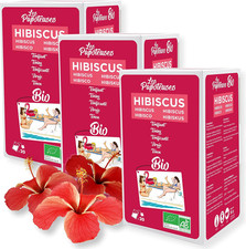 | Tisane Fleurs D’Hibiscus Bio | Tonifiant | 60 Sachets Infusion | Coffret Tisan