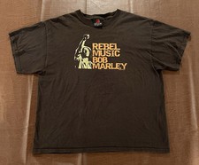 Vintage Bob Marley Rebel Music Band Shirt - 2005 Zion Rootswear Tag - Size Large