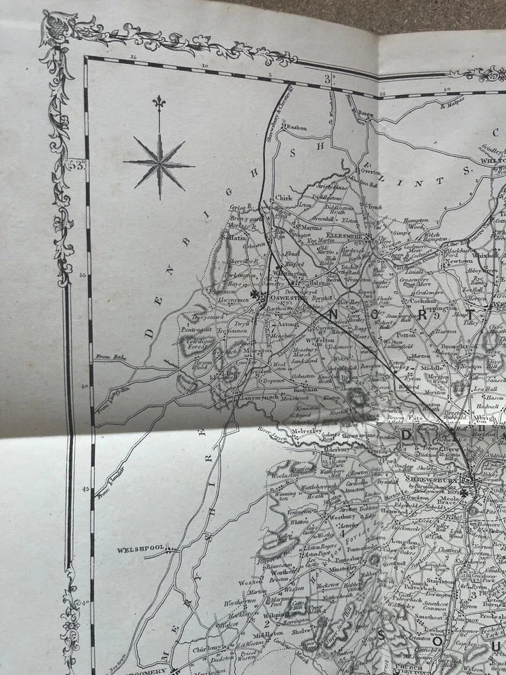 Antique map of Shropshire 1852 antique engraving British Gazetteer rare - Image 2 of 4