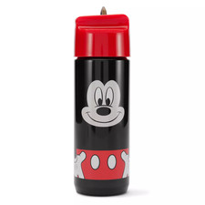 DISNEY STORE MICKEY MOUSE WATER BOTTLE FLIP-UP STRAW HOLDS 18.2 OUNCES NEW