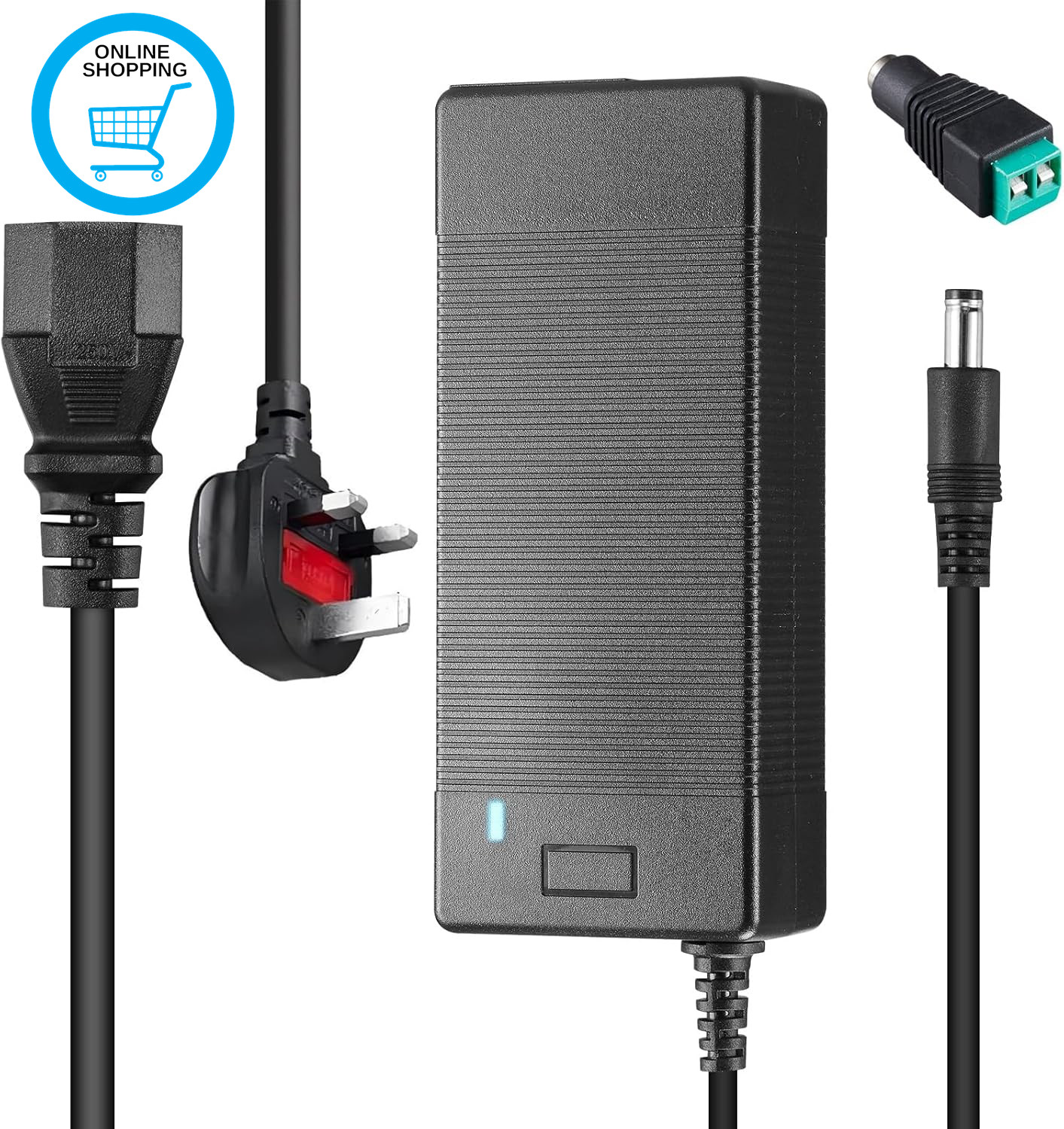 12V 5A 60W Power Supply Adapter, AC100-240V to DC12V 60W Converter Adapter Charg