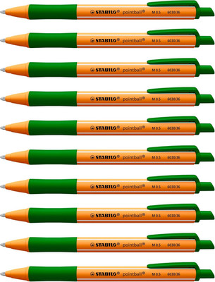 Ballpoint Pointball Green Box of 10