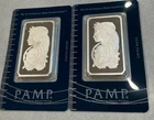 2X 1 oz Pamp Suisse Lady Fortuna .999 Fine Silver Bar - In Assay Card
