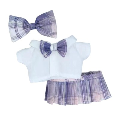 School Uniform Girl T-shirt Dress Suit Clothes for Ball Jointed Doll Dress Up K