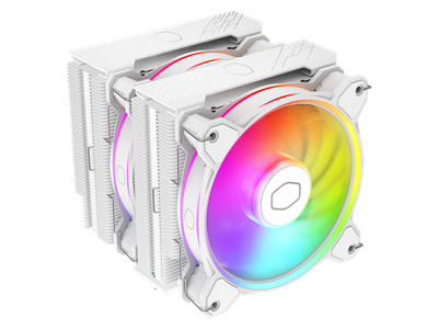 Cooler Master Hyper 622 Halo White CPU Air Cooler, MF120 Halo² Fan, Dual Loop