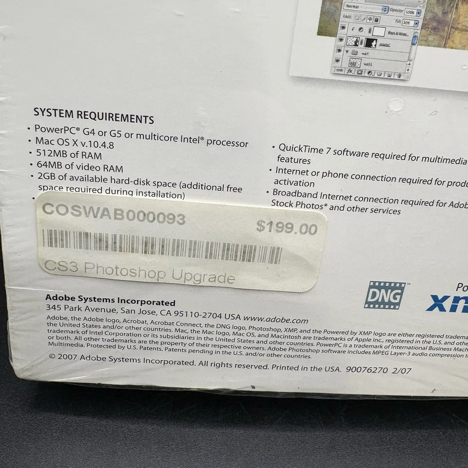 Adobe Photoshop CS3 for Mac P/N 13102574 - Brand New & Sealed - Image 4 of 4