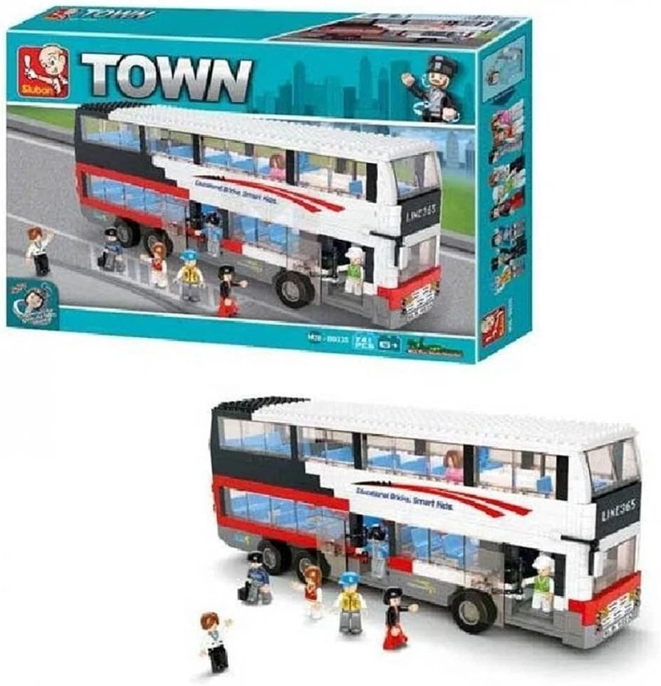 MOC 741pcs Building Block Sluban B0335 Decker Bus School Bus Diy Kids Gift - Image 4 of 4