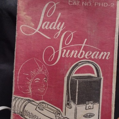 Sunbeam Lady Sunbeam PHD-2 Bonnet Hood Dryer Adjustable Heat Cool Tip Beige