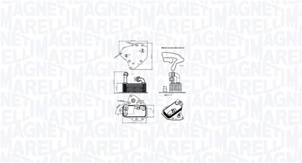 ÖLküHler MotoröL Magneti Marelli 350300000600 Aluminium FüR Opel Insignia Sports-image