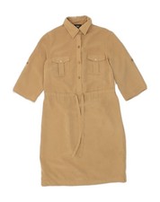 MOSSIMO Womens Pullover Shirt Dress UK 6 XS Beige Cotton DG10