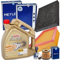 Meyle Filterset+Castrol 5W30 ÖL FüR 1.2 VW Polo 6R Seat Ibiza 4 Skoda Fabia 2