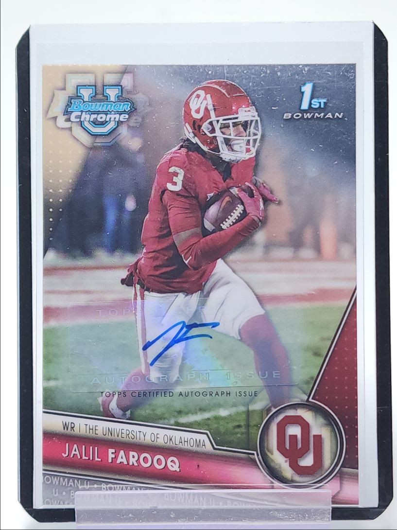 JALIL FAROOQ 2023 BOWMAN U CHROME 1ST AUTOGRAPH AUTO Q4854