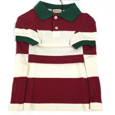 GUCCI 695744 GG Strawberry Patch Big Stripe Pet T-Shirt Dog Wear