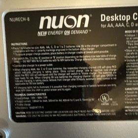 Nuon Universal Charger For Ni-MH - FAST CHARGER - AA, AAA, C, D, 9V -