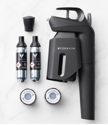 Coravin Three Wine Preservation System Black With 2 Extra Argon Cartridges New