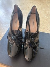Scarpe donna PRADA tacco brogue taglia 38,5 perfette condizioni. Raro vintage