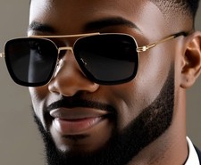 Men Sunglasses Gold Clear Lens Avengers Spider Iron Man Glasses Cosplay Gift NEW