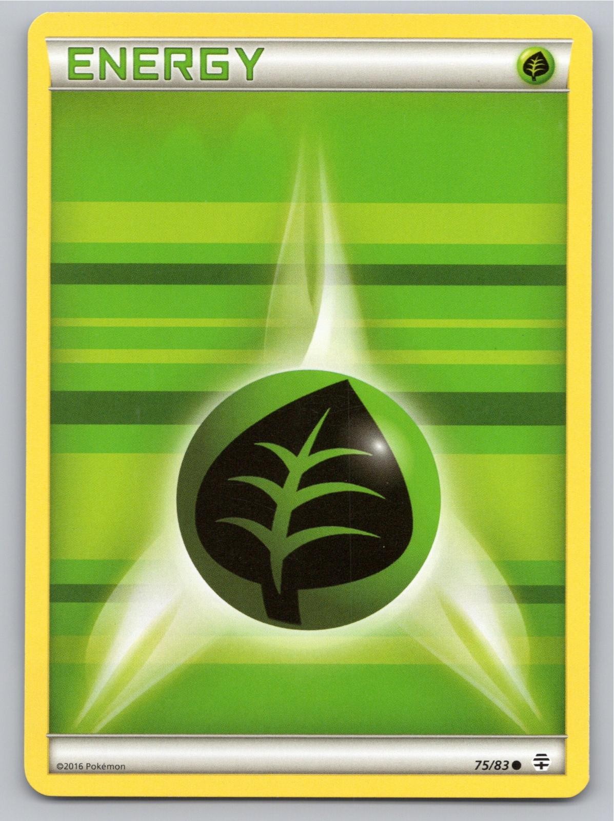 2016 POKEMON GENERATIONS GRASS ENERGY 75/83 C NM A105426 FREE S&H